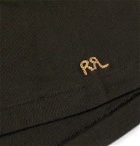 RRL - Logo-Embroidered Cotton-Jersey T-Shirt - Black