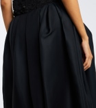 Khaite Adara pleated silk maxi skirt