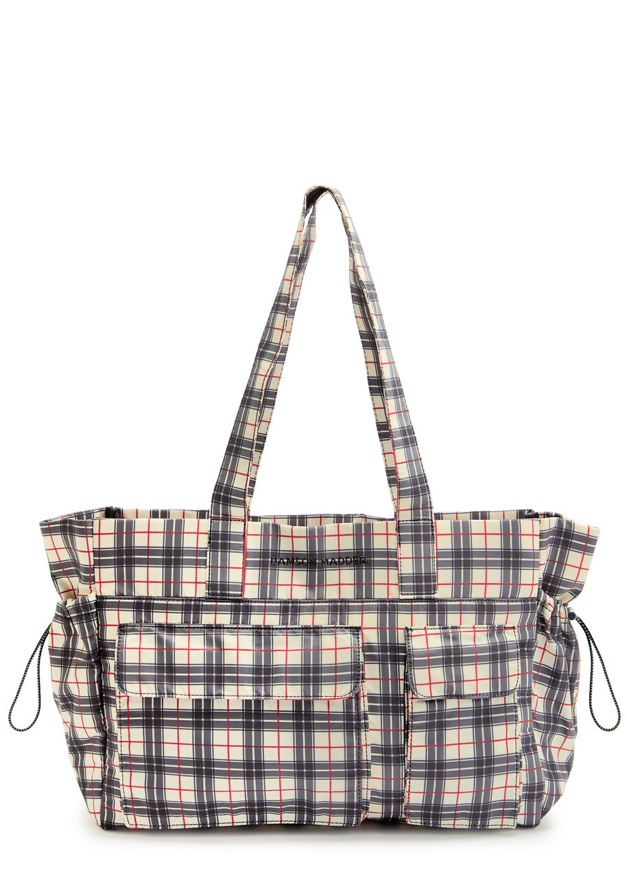 Damson Madder Eliza Checked Shell Tote bag - Yellow - One Size