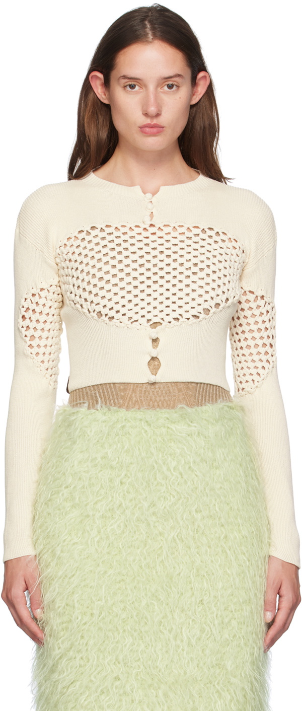 isa boulder petal crochet cotton mini dress ISA BOULDER