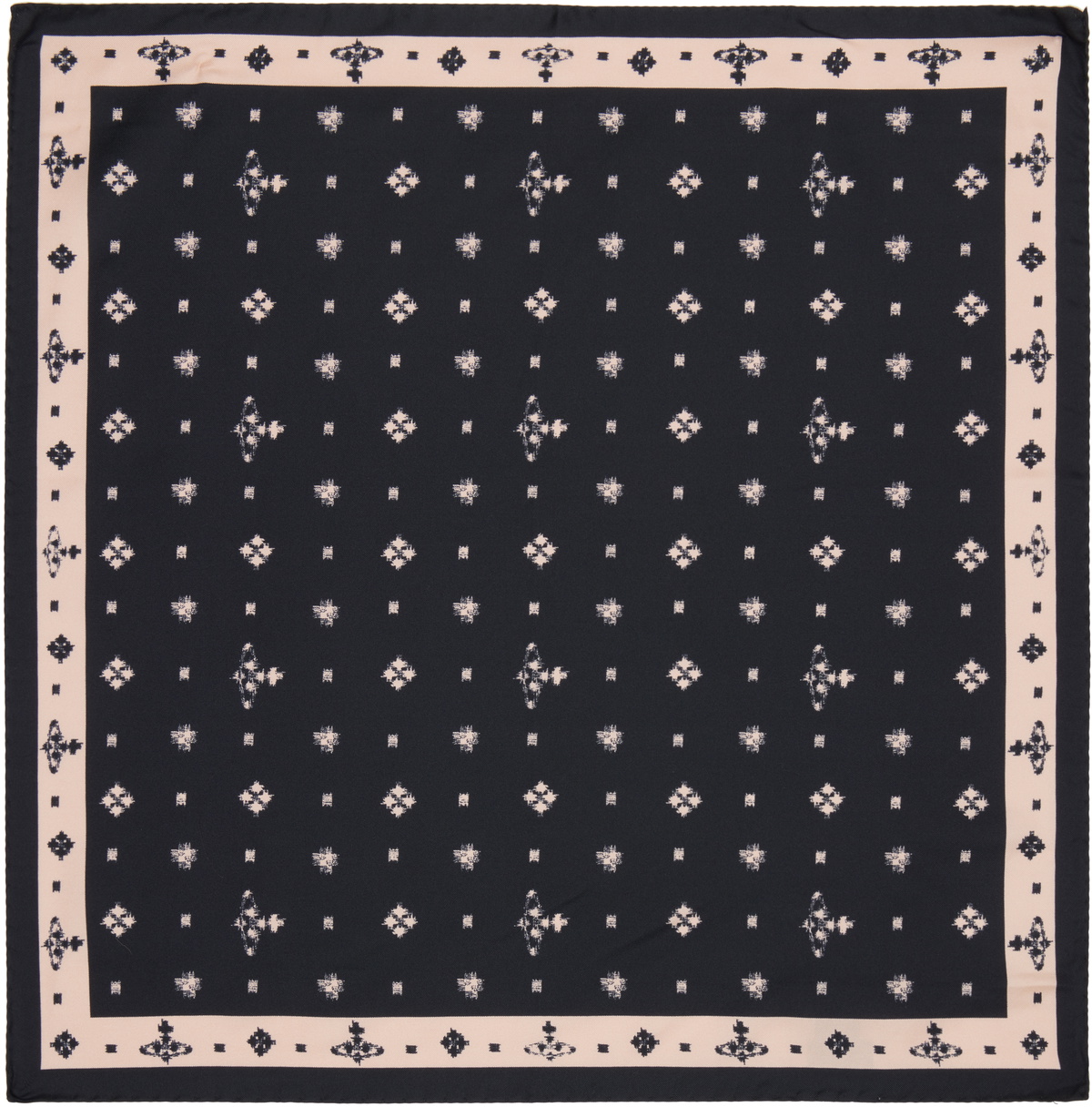 Vivienne Westwood Black Ikat Pocket Square Scarf