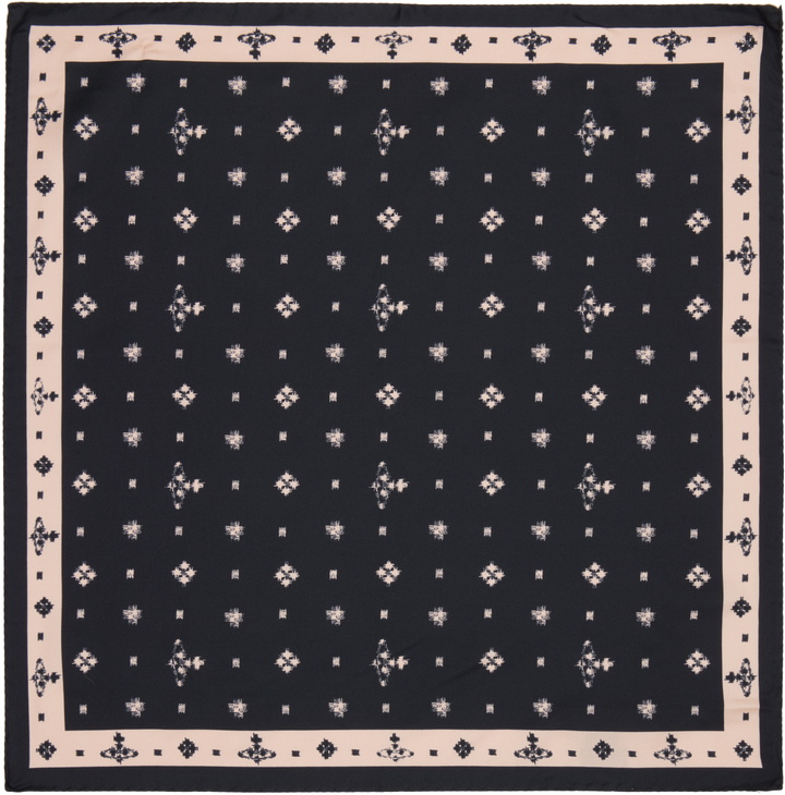 Photo: Vivienne Westwood Black Ikat Pocket Square Scarf