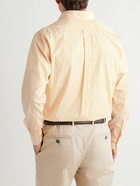 Drake's - Button-Down Collar Striped Cotton-Poplin Shirt - Yellow