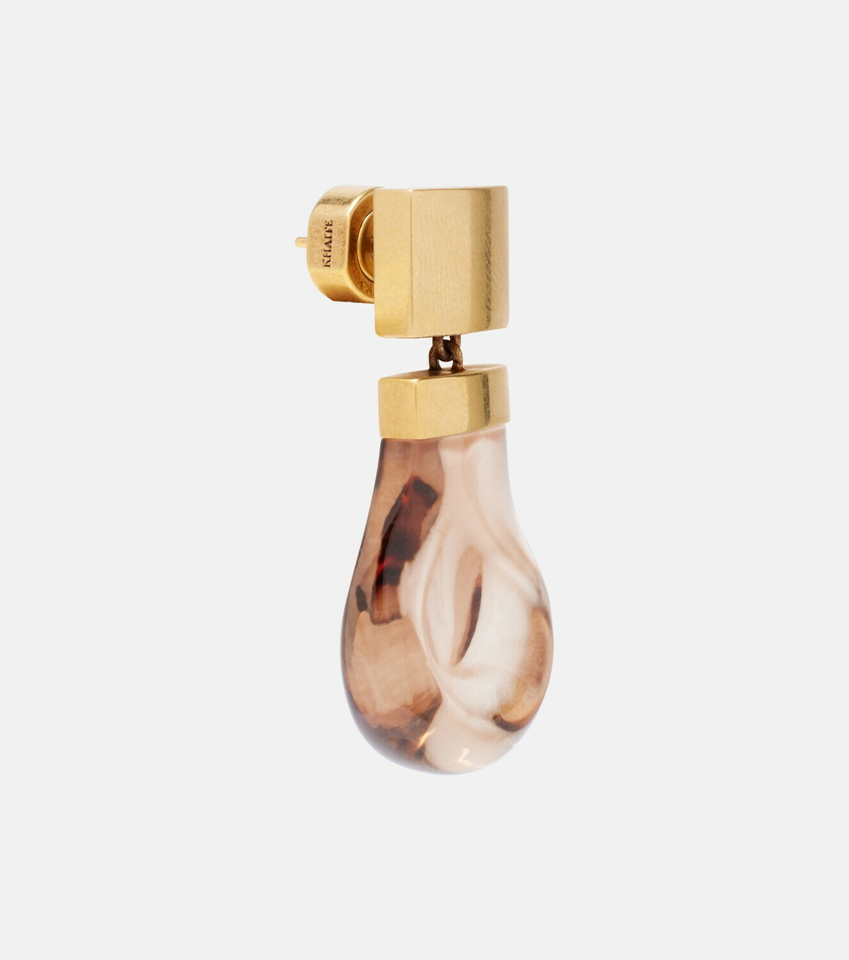 Khaite Keefe 18kt gold-plated drop earrings