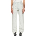 Fear of God Blue Bleach Washed Denim Straight 5 Pocket Jeans