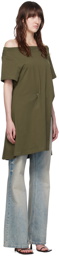 Courrèges Green Boatneck Minidress