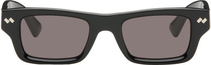 Photo: Bottega Veneta Black Dizzy Square Sunglasses
