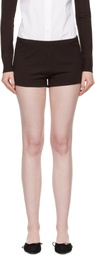 Sandy Liang Brown Hazy Knit Shorts
