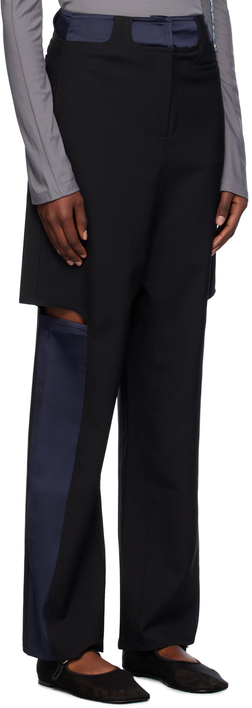 J.Kim Black & Navy Lazzat Classic Trousers