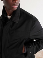 TOM FORD - Suede-Trimmed Cotton-Blend Twill Jacket - Black