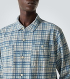RRL Plaid cotton and linen jersey shirt