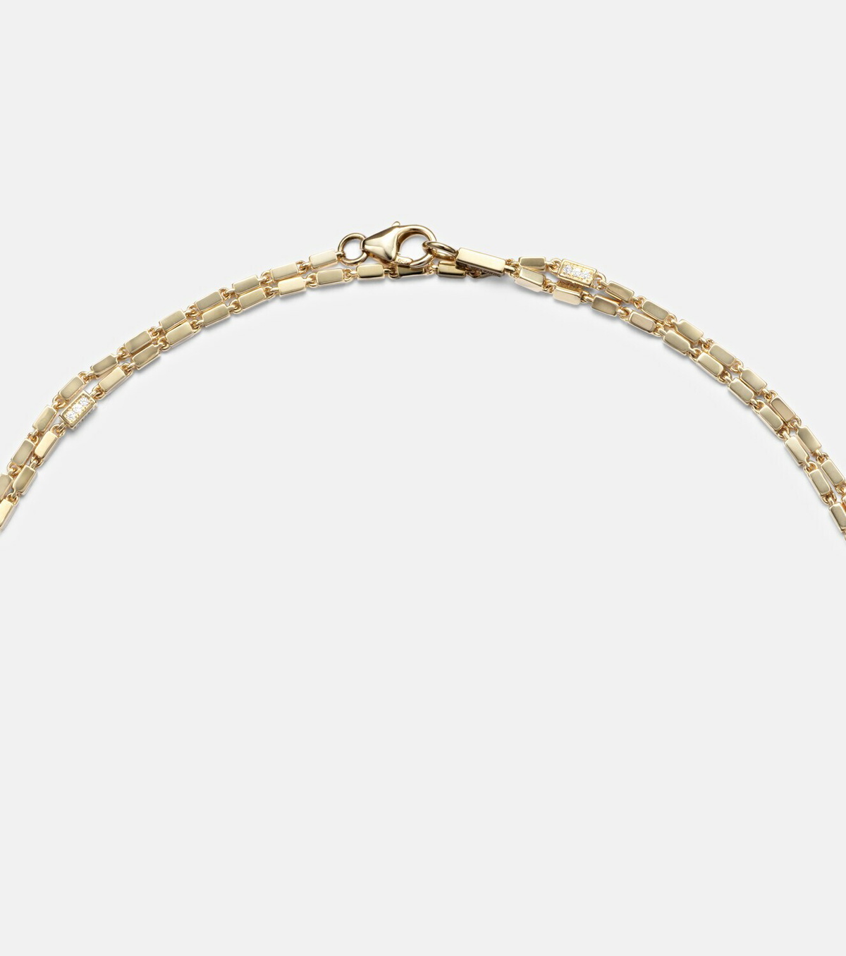 Suzanne Kalan 18kt gold chain necklace with diamonds