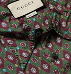 Gucci - Printed Twill Shirt - Men - Green