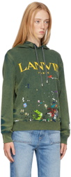 Lanvin Green Gallery Dept. Edition Painted Hoodie