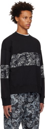 Versace Jeans Couture Black & Gray Paneled Sweatshirt