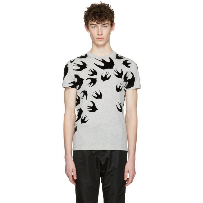 Photo: McQ Alexander McQueen Grey Swallows T-Shirt