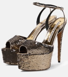 Alexandre Vauthier Sequined platform sandals