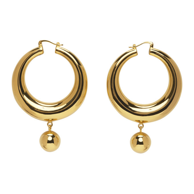 Photo: JW Anderson Gold Hoop and Ball Earrings