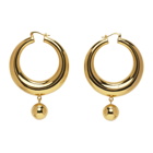 JW Anderson Gold Hoop and Ball Earrings