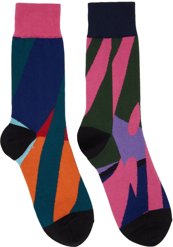 Photo: Sacai Multicolor KAWS Edition Colorblocked Socks