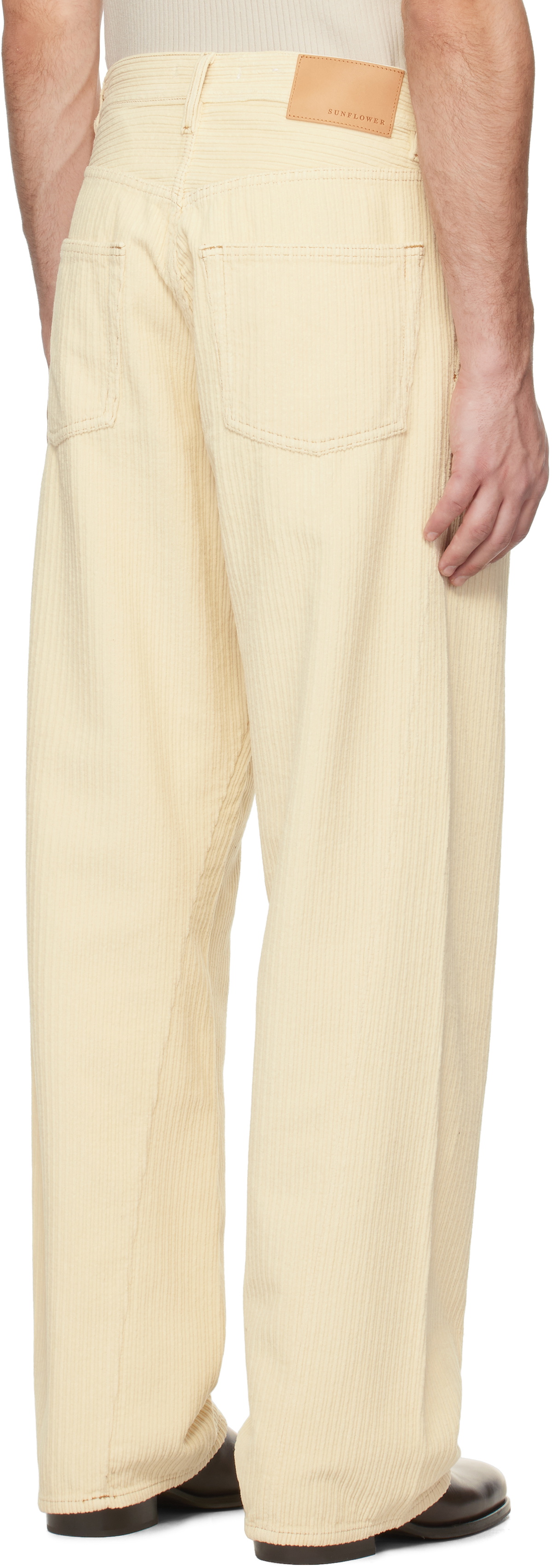 Sunflower Off-White Wide Twist Cord Trousers