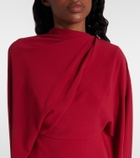 Roksanda Neolitsea caped crêpe cocktail dress