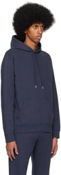 Sunspel Navy Overhead Hoodie