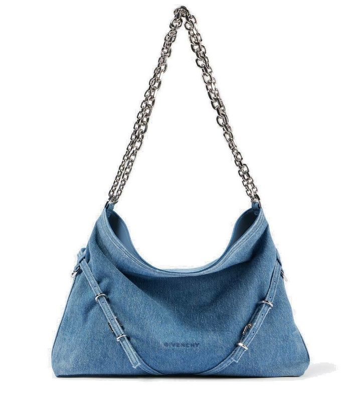 Photo: Givenchy Voyou Chain Medium denim shoulder bag