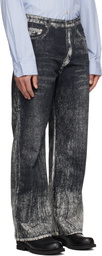 CAMPERLAB Black Paint Print Jeans