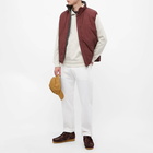 Beams Plus Men's Half Zip Crew Sweat in Oatmeal