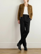 CELINE - Suede Trucker Jacker - Brown