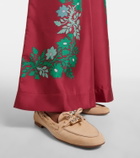 Roger Vivier Boat Strass embellished suede boat shoes