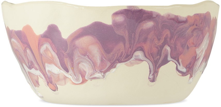 Harlie Brown Studio White & Purple Haze Cereal Bowl