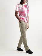 Armor Lux - Slim-Fit Striped Cotton-Jersey T-Shirt - Red