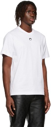 Marine Serre White Organic Cotton Logo T-Shirt
