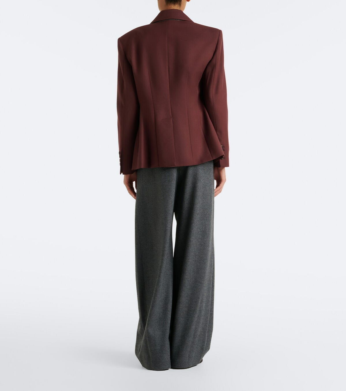 Brunello Cucinelli Pleated wool and cashmere wide-leg pants