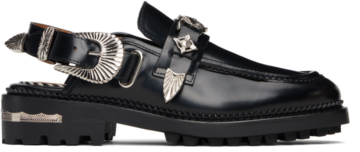 Photo: Toga Pulla Black Polished Leather Loafers