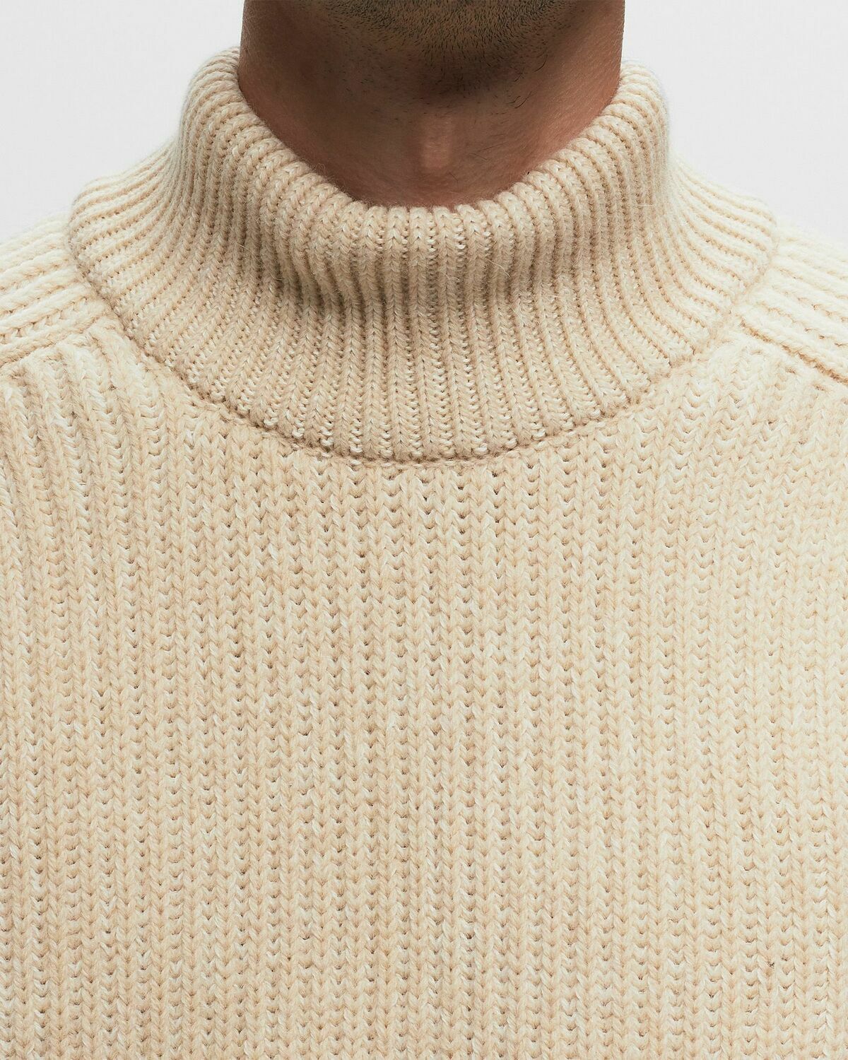 Edwin Roni High Collar Sweater Beige Pullovers