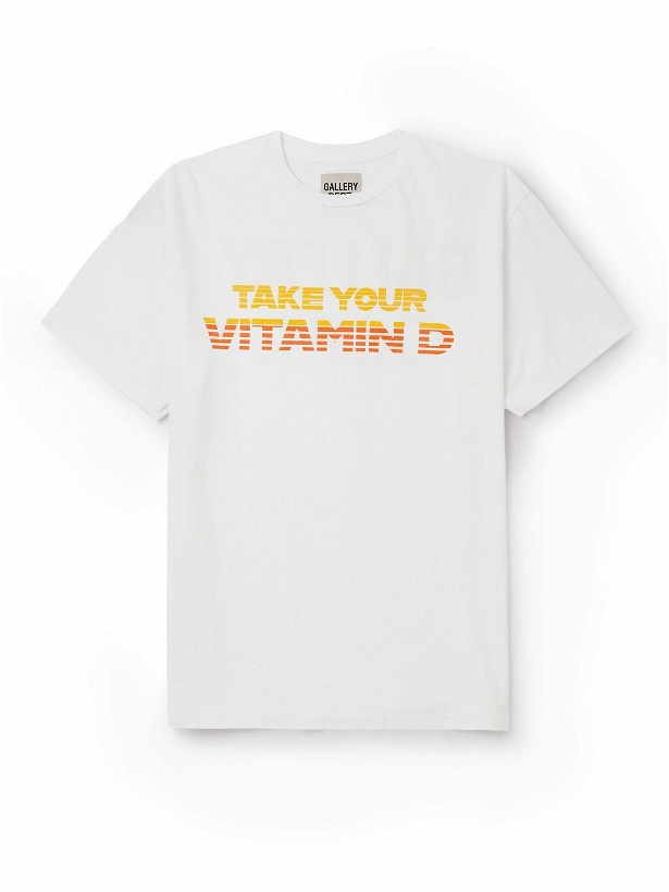 Photo: Gallery Dept. - Vitamin D Logo-Print Cotton-Jersey T-Shirt - White