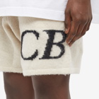 Cole Buxton Men's Intarsia Knit Shorts in Ecru