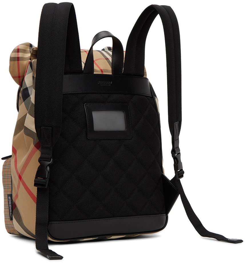 Burberry Kids Beige Check Thomas Backpack Burberry display picture 2