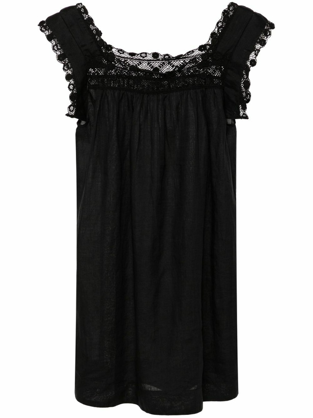 Photo: DÔEN Black Almadia Ramie Mini Dress