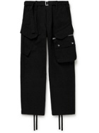 Sacai - Cotton-Blend Oxford Cargo Trousers - Black