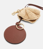 Chloé Shell embellished raffia bag charm