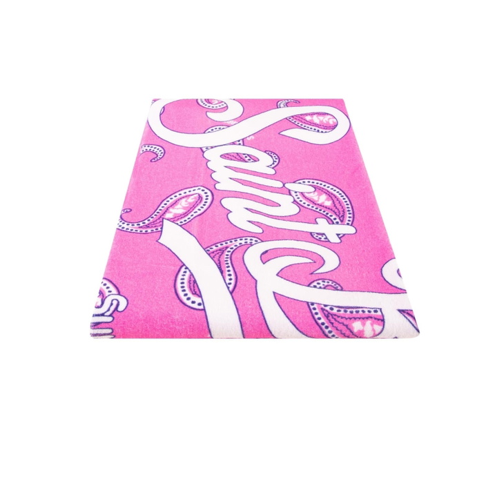 Photo: MC2 Saint Barth Soft Terry Beach Towel With Pink Paisley Print