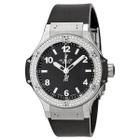 Hublot Big Bang Black Dial Diamond Black Rubber Ladies Watch 361.SX.1270.RX.1104
