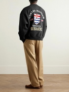 Rhude - London Hound Embroidered Cotton-Jersey Sweatshirt - Black