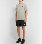 Nike - Flow Wide-Leg Logo-Embroidered Shell Drawstring Shorts - Black