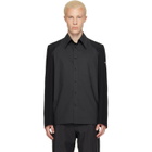 MM6 Maison Margiela Black Long-Sleeved Shirt