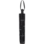 Balenciaga Black Allover Logo Umbrella